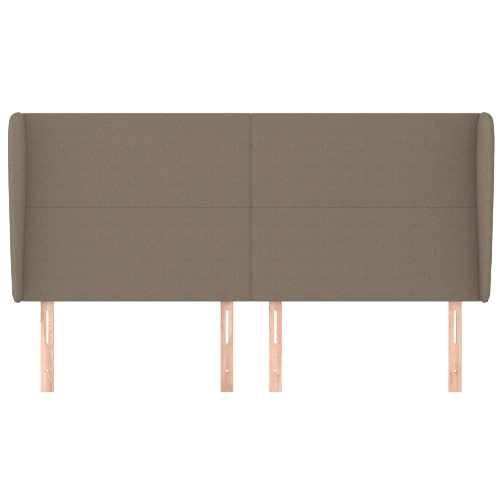Kopfteil mit Ohren Taupe 183x23x118/128 cm Stoff